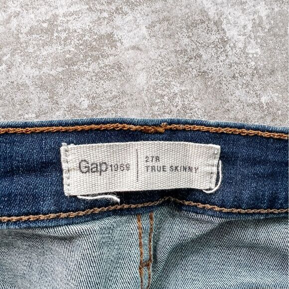 Gap High Rise True Skinny Dark Wash Jean Size 27 - Picture 6 of 7